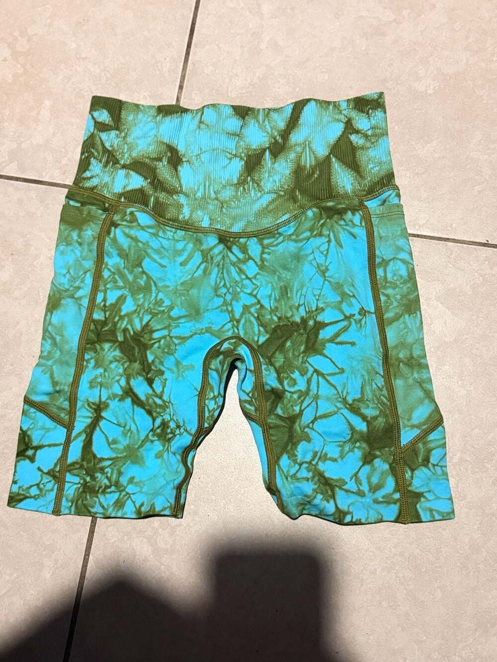 PINK Active Tie-Dye High-Waisted Bike Shorts Size XS